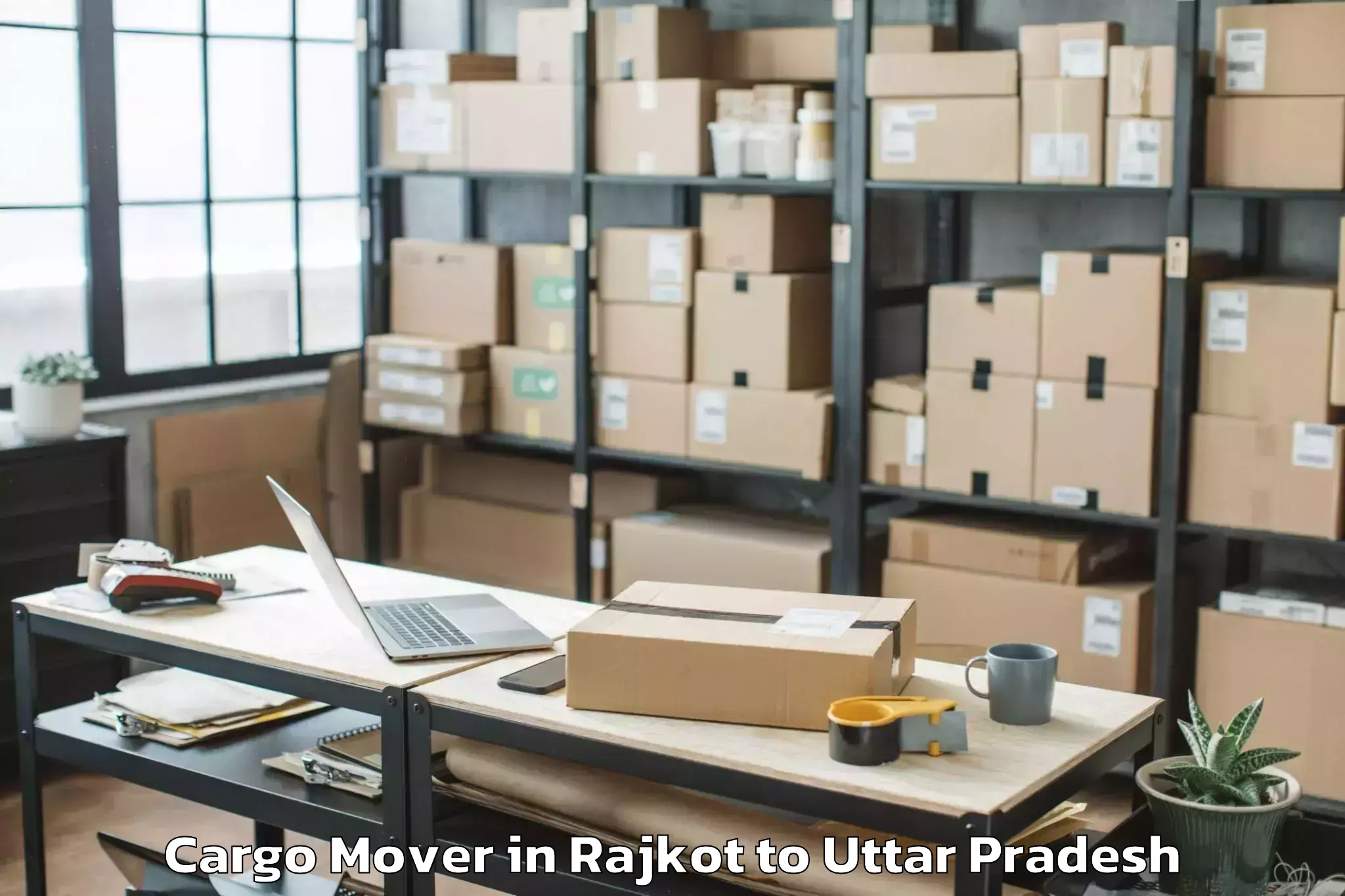 Easy Rajkot to Lakhna Cargo Mover Booking